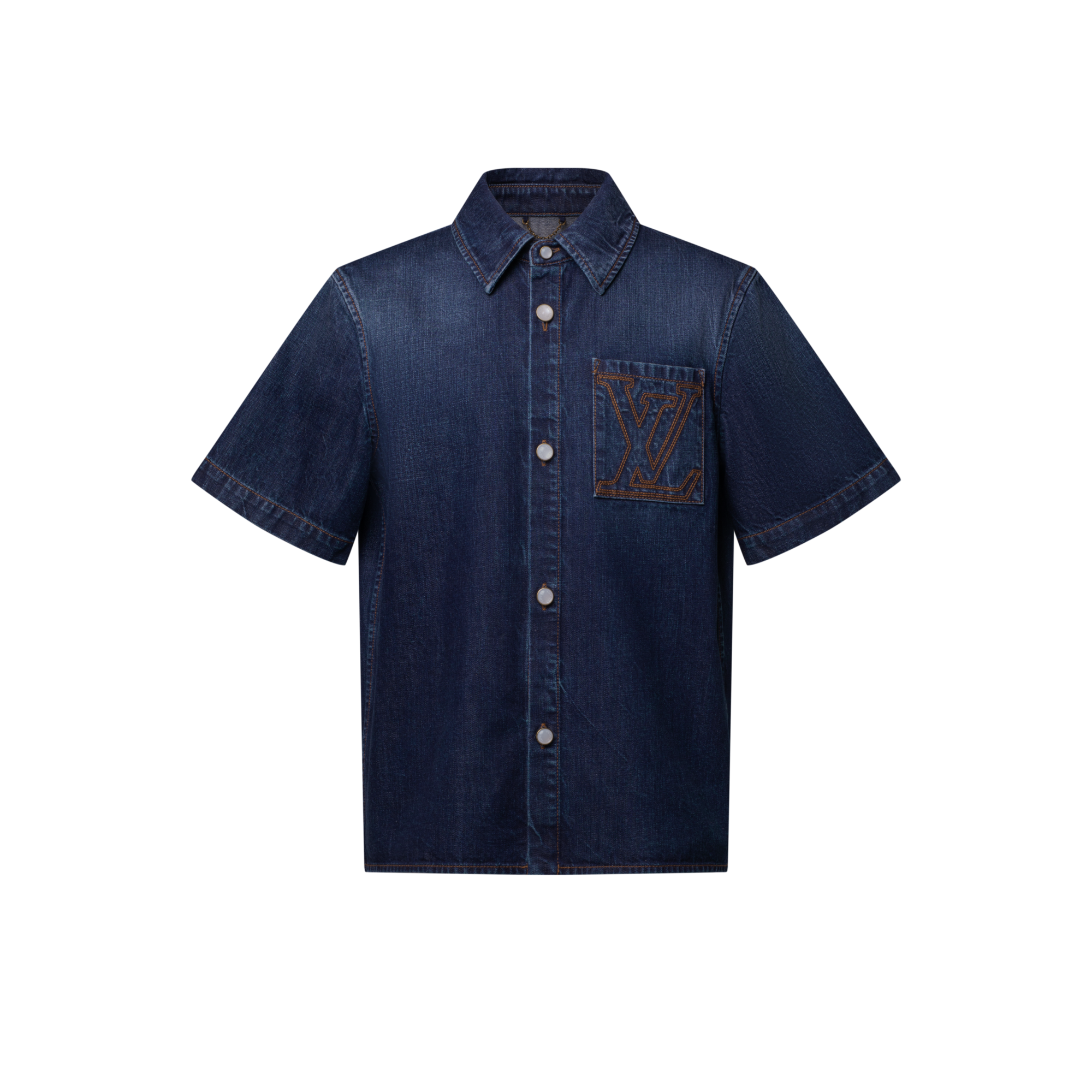 LOUISVUITTON メンズ Short-Sleeved Denim Shirt - Men - Ready-to-Wear | LOUIS VUITTON ®